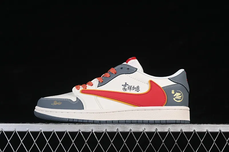 All categories Air Jordan Jordan series basketball shoes Air Jordan 1 Low High-end customized low-top sneakers Air Jordan 1 Low AJ1 Joe 1 Year of the Horse limited edition Year of the Horse auspicious luck High-end customized low-top retro basketball shoes JJ2508-104